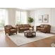 Cassie Latte Leather 62" Loveseat