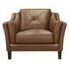 Cassie Latte Leather Upholstered Lounge Chair