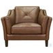 Cassie Latte Leather Upholstered Lounge Chair