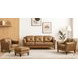 Cassie Latte Leather Upholstered Rectangular Ottoman