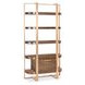 Solara Medium Brown and Gold Home Office Etagere