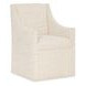 Eleana Beige Upholstered Arm Chair with Casters