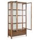 Eleana Medium Brown 2 Glass Door Display Cabinet with LED