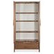 Eleana Medium Brown 2 Glass Door Display Cabinet with LED
