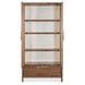 Eleana Medium Brown 2 Glass Door Display Cabinet with LED