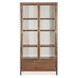 Eleana Medium Brown 2 Glass Door Display Cabinet with LED