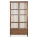 Eleana Medium Brown 2 Glass Door Display Cabinet with LED