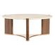 Eleana Medium Brown and Beige Round Marble Top Cocktail Table