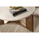 Eleana Medium Brown and Beige Round Marble Top Cocktail Table