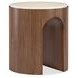Eleana Medium Brown and Beige Round 22" Marble Top End Table