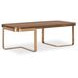 Eleana Medium Brown and Gold Rectangular Cocktail Table