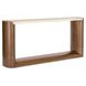 Eleana Medium Brown and Beige 74" Marble Top Console Table