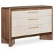 Eleana Medium Brown and Cream 3 Drawer Accent Chest