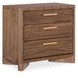Solara Medium Brown 3 Drawer Nightstand with USB Charging