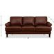 Soleil Brandy Leather 80" Sofa