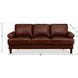 Soleil Brandy Leather 80" Sofa