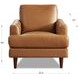 Ada Cognac Brown Leather Upholstered Lounge Chair