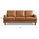 Ada Cognac Leather 80" Sofa