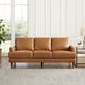 Ada Cognac Brown Leather 80" Sofa
