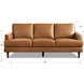 Ada Cognac Brown Leather 80" Sofa