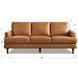 Ada Cognac Brown Leather Living Room Set