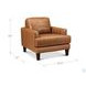 Ada Cognac Leather Living Room Set