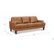 Ada Cognac Leather 80" Sofa