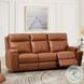 Varden Nutmeg Leather Zero Gravity Power Reclining Living Room Set with Power Headrest and USB Charging