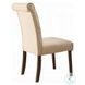 Gasha Beige Linen Side Chair Set of 2
