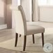 Gasha Beige Linen Side Chair Set of 2