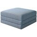 Brickell Blue Upholstered Square Ottoman