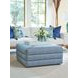 Brickell Blue Upholstered Square Ottoman