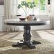 Nolan White and Salvage Dark Oak 54" Round Marble Top Dining Table