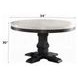 Nolan White and Salvage Dark Oak 54" Round Marble Top Dining Table