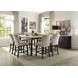 Nolan White and Salvage Dark Oak Marble Top Counter Height Dining Room Set