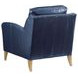 Twin Palms Coconut Grove Blue Leather Upholstered Accent Chair