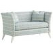 Hampstead Avondale Blue and Beige 60" Settee with Pillows