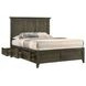 San Mateo Gray King Storage Panel Bed