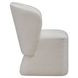 Accent Dining Ivory Upholstered Dining Chair with Casters