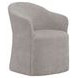 Accent Dining Truffle Upholstered Dining Arm Chair with Casters
