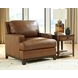 Brendola Amber Leather Upholstered Accent Chair with Nailhead Trim