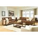 Brendola Amber Leather 90" Sofa with Nailhead Trim