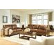 Brendola Amber Leather 90" Sofa with Nailhead Trim