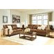 Brendola Amber Leather 90" Sofa with Nailhead Trim