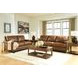 Brendola Amber Leather 90" Sofa with Nailhead Trim