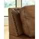 Brendola Amber Leather 90" Sofa with Nailhead Trim