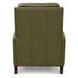 Melrose Oasis Olive Leather Push Thru The Arms Recliner with Nailhead Trim