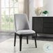 Madan Light Gray Linen and Gray Oak Side Chair Set of 2