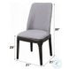 Madan Light Gray Linen and Gray Oak Side Chair Set of 2