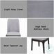 Madan Light Gray Linen and Gray Oak Side Chair Set of 2